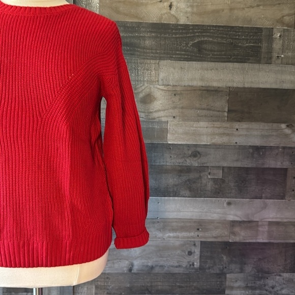 89th and Madison red knit sweater large relaxed fit preppy classiccore academia - Picture 4 of 10
